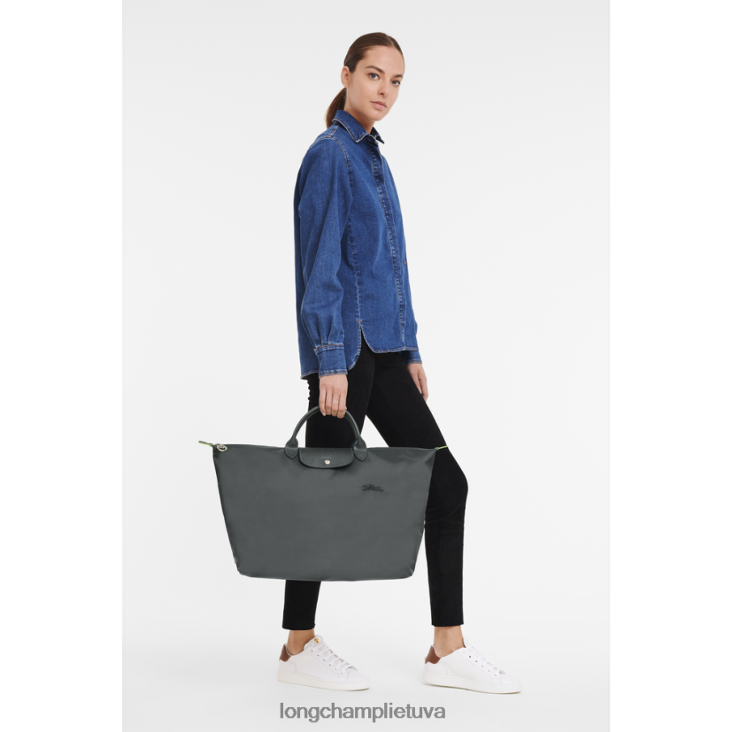 Longchamp le pliage green kelioninis krepšys grafitas moterys krepšiai X6B2TB789
