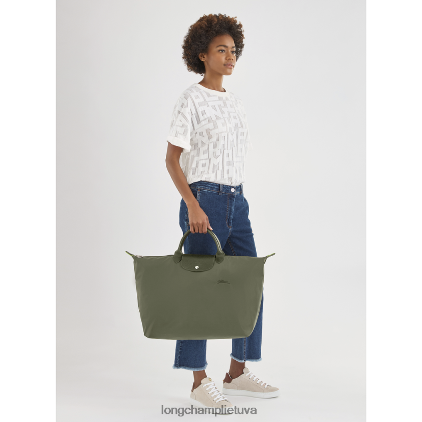 Longchamp le pliage green kelioninis krepšys miškas moterys krepšiai X6B2TB787
