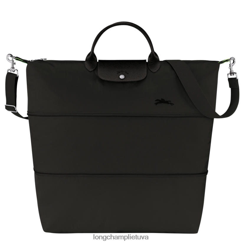 Longchamp le pliage green plečiamas kelioninis krepšys juodas moterys krepšiai X6B2TB800