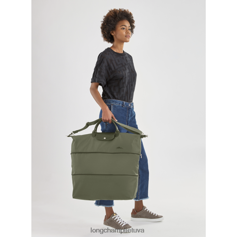Longchamp le pliage green plečiamas kelioninis krepšys juodas moterys krepšiai X6B2TB800