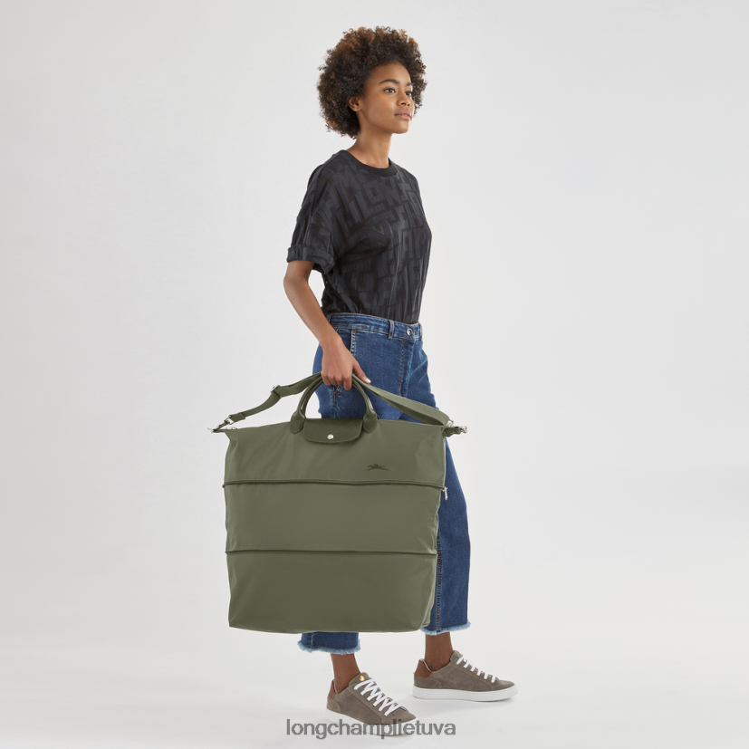 Longchamp le pliage green plečiamas kelioninis krepšys miškas moterys krepšiai X6B2TB801