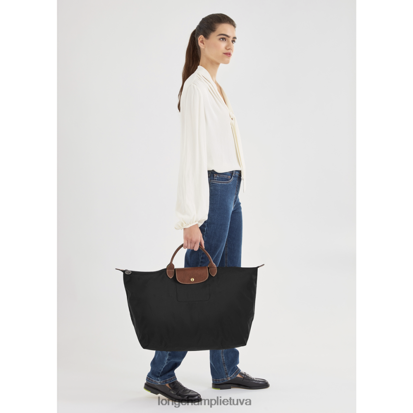 Longchamp le pliage originalus kelioninis krepšys juodas moterys krepšiai X6B2TB805