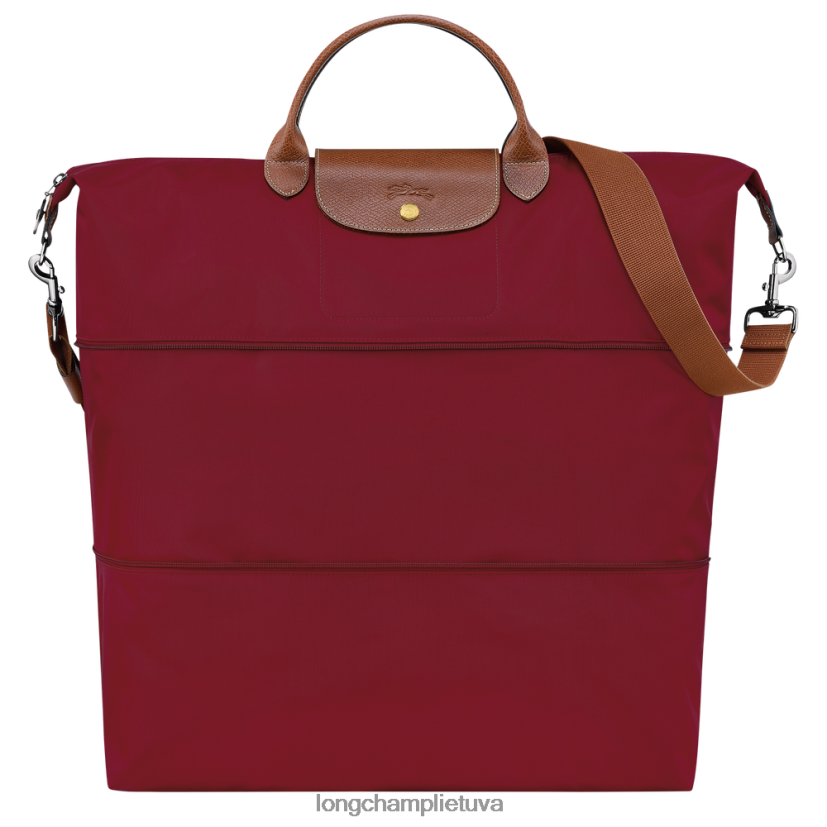 Longchamp le pliage originalus kelioninis krepšys, plečiamas raudona moterys krepšiai X6B2TB820
