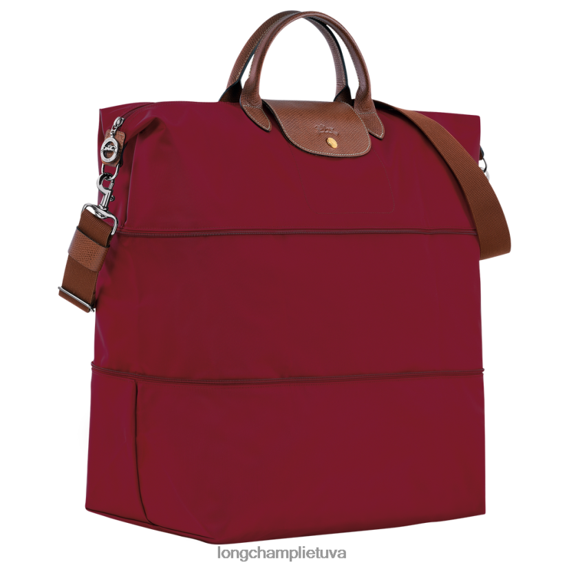 Longchamp le pliage originalus kelioninis krepšys, plečiamas raudona moterys krepšiai X6B2TB820