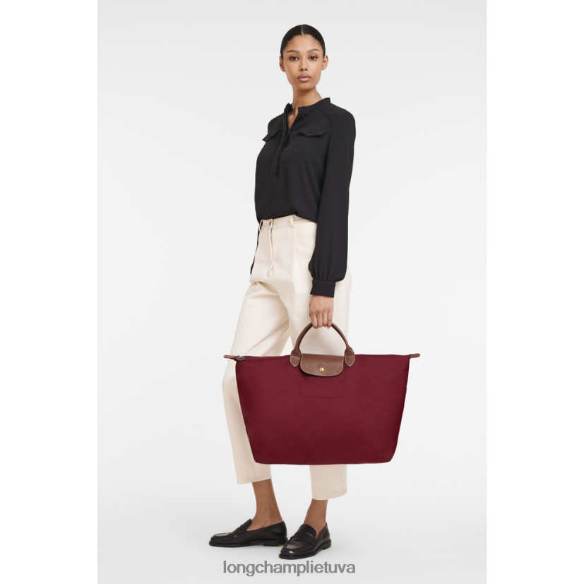 Longchamp le pliage originalus kelioninis krepšys raudona moterys krepšiai X6B2TB807