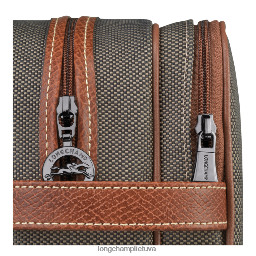 Longchamp Boxford tualeto reikmenų dėklas rudas moterys krepšiai X6B2TB863