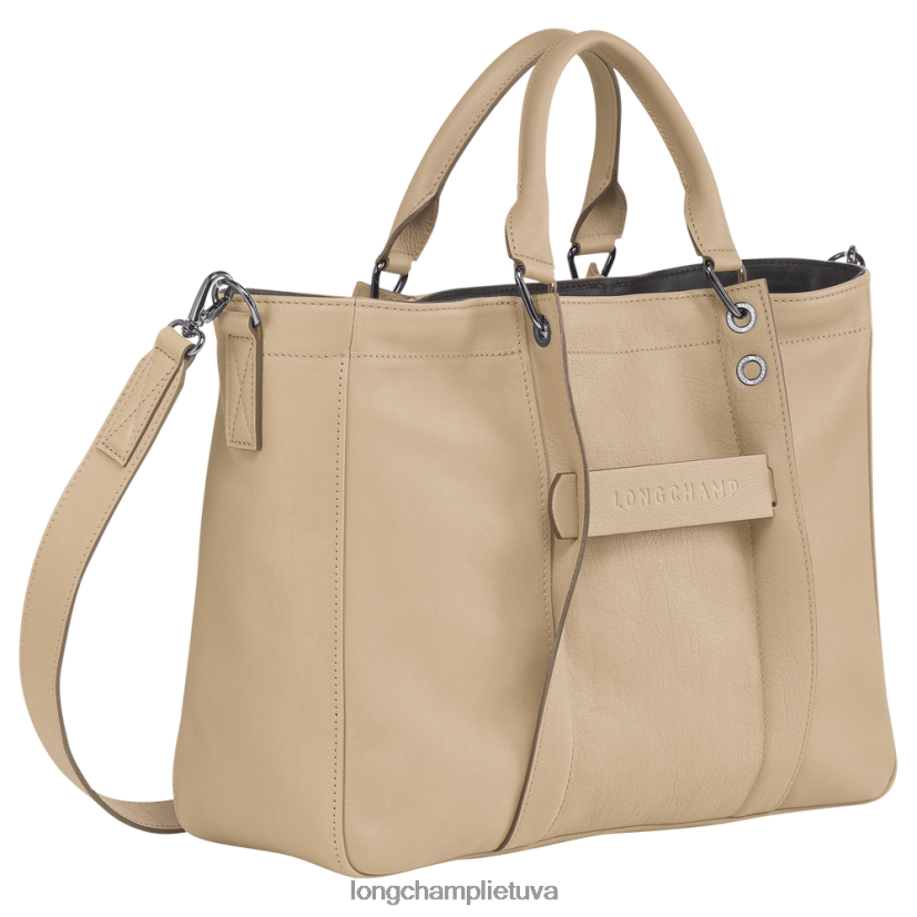 Longchamp 3d rankine smėlio spalvos moterys krepšiai X6B2TB182