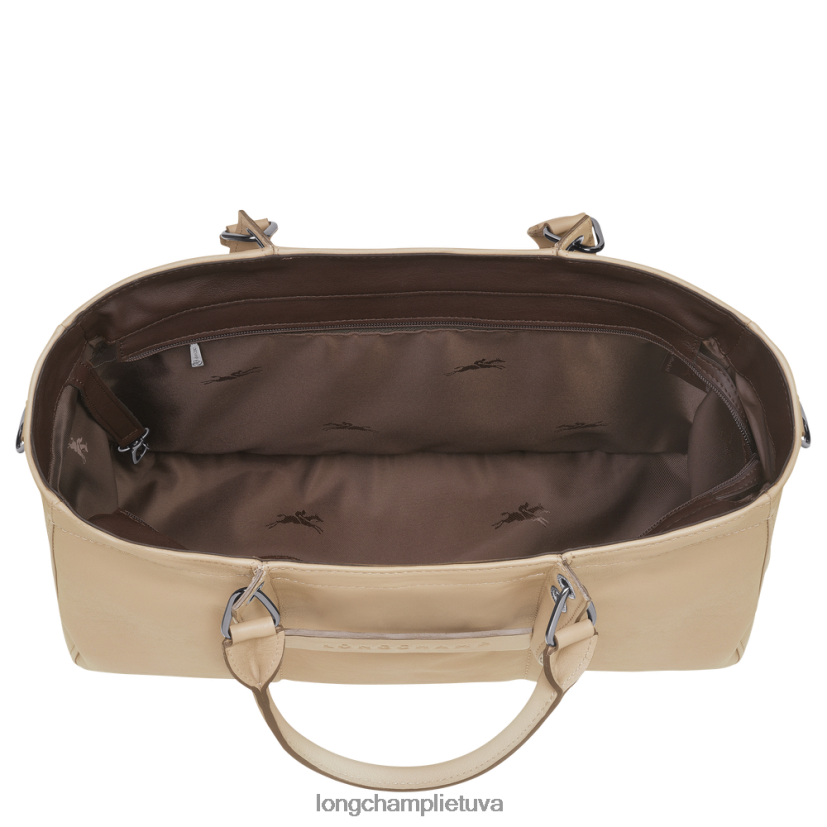 Longchamp 3d rankine smėlio spalvos moterys krepšiai X6B2TB182