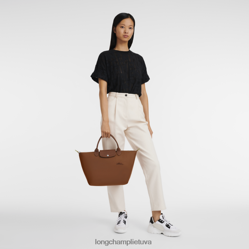 Longchamp le pliage žalia rankinė konjako moterys krepšiai X6B2TB42