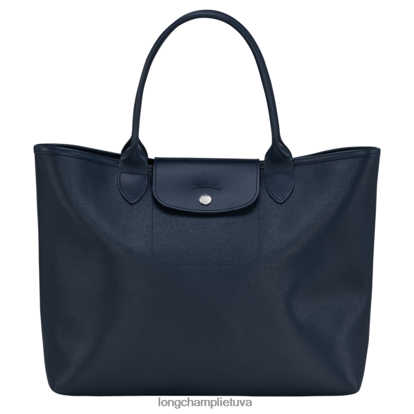 Longchamp le pliage city krepšys karinis jūrų laivynas moterys krepšiai X6B2TB86