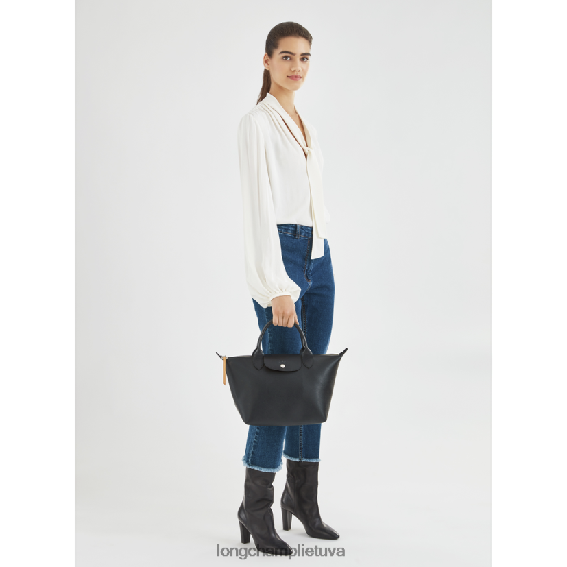 Longchamp le pliage city viršutinės rankenos krepšys juodas moterys krepšiai X6B2TB87