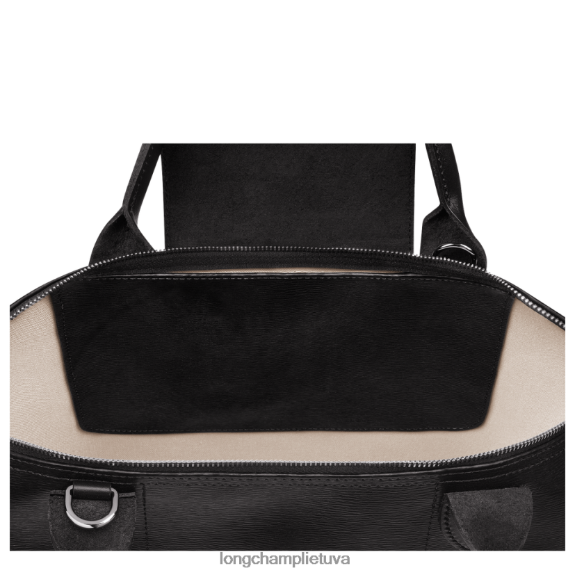Longchamp le pliage city viršutinės rankenos krepšys juodas moterys krepšiai X6B2TB87