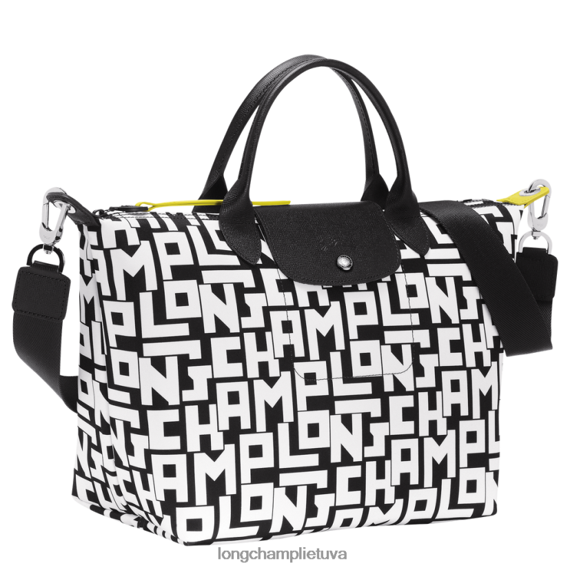 Longchamp le pliage lgp rankinė juoda balta moterys krepšiai X6B2TB91