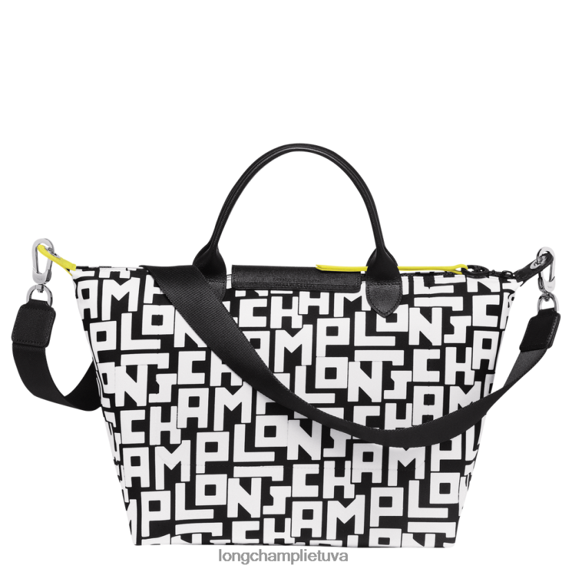 Longchamp le pliage lgp rankinė juoda balta moterys krepšiai X6B2TB91