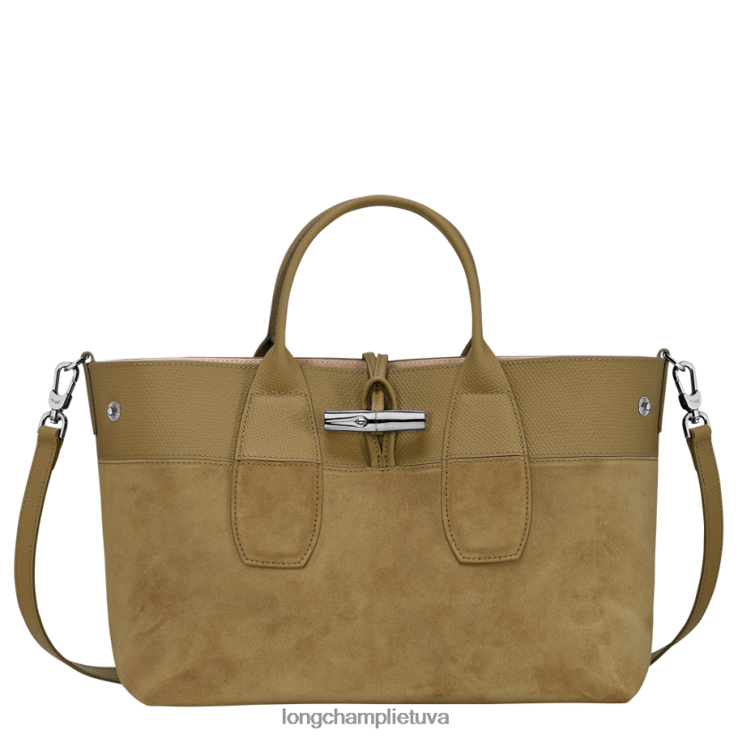 Longchamp roseau rankinė bronzos moterys krepšiai X6B2TB118