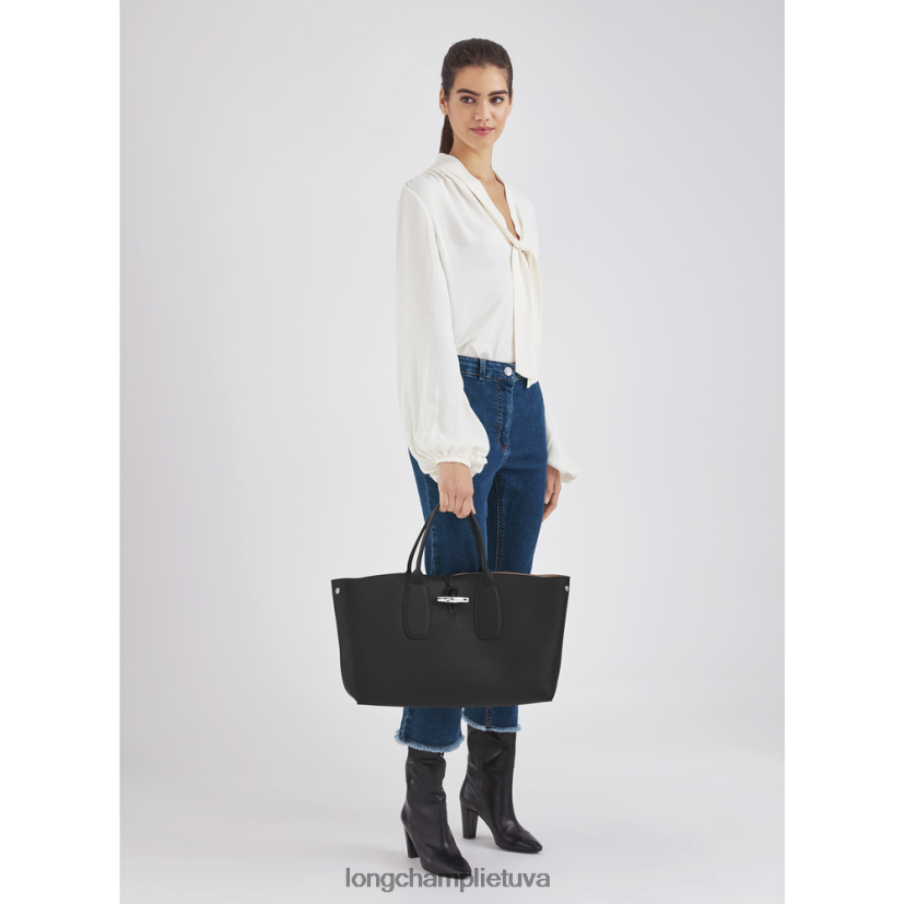 Longchamp roseau rankinė juodas moterys krepšiai X6B2TB109