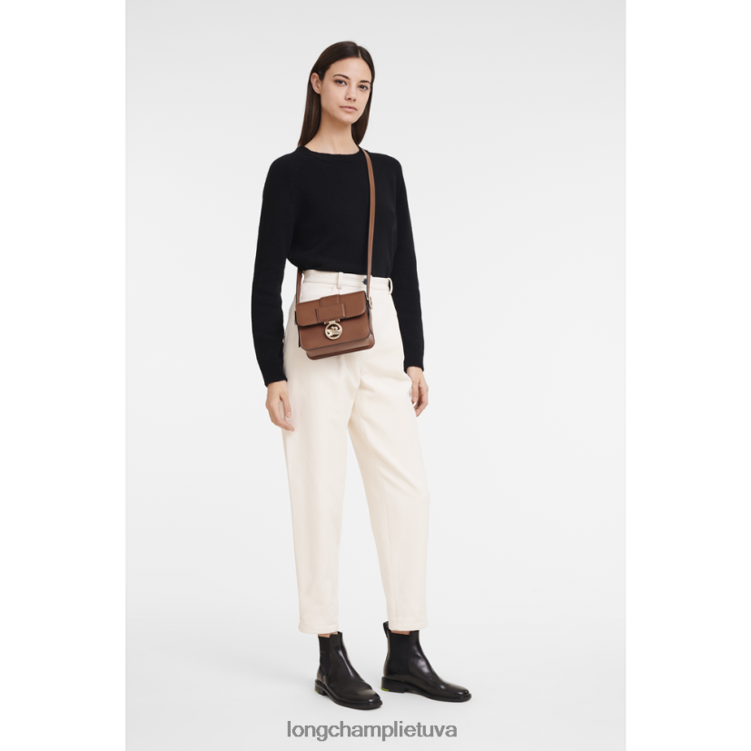 Longchamp box-trot crossbody krepšys konjako moterys krepšiai X6B2TB230