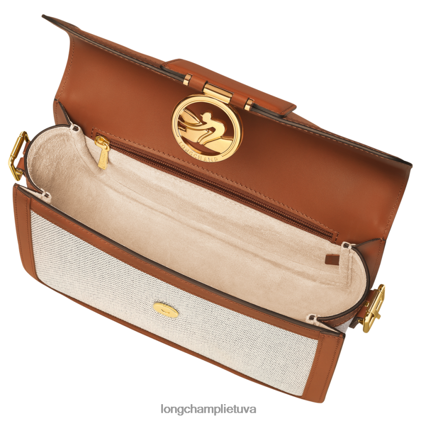 Longchamp box-trot crossbody krepšys konjako moterys krepšiai X6B2TB244