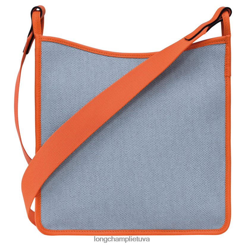 Longchamp le foulonne užsegamas kryžminio kūno krepšys mėlyna/oranžinė moterys krepšiai X6B2TB260