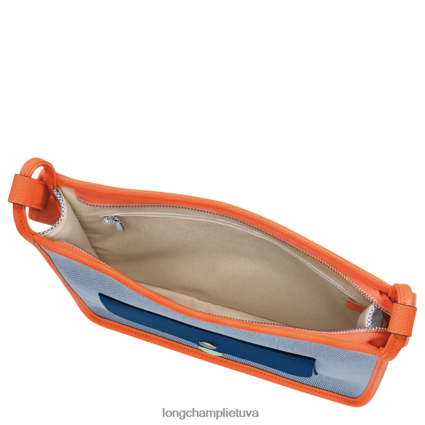 Longchamp le foulonne užsegamas kryžminio kūno krepšys mėlyna/oranžinė moterys krepšiai X6B2TB260