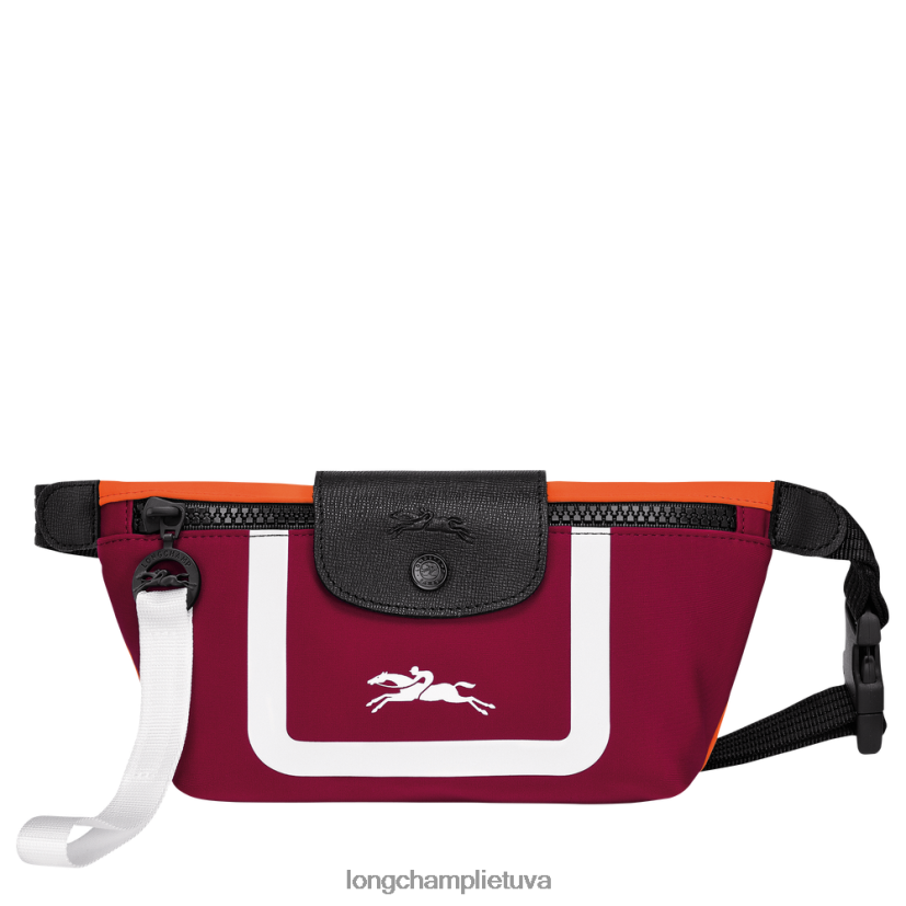 Longchamp le pliage surinkimo diržinis krepšys oranžinė/bordo moterys krepšiai X6B2TB213