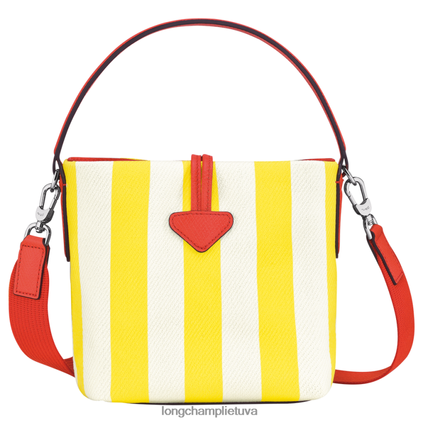 Longchamp roseau esminis kibiras geltona/balta moterys krepšiai X6B2TB245