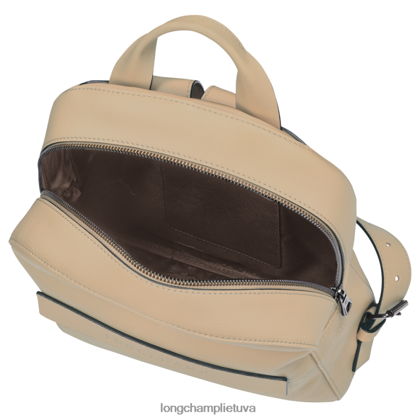 Longchamp 3d kuprinė smėlio spalvos moterys krepšiai X6B2TB431