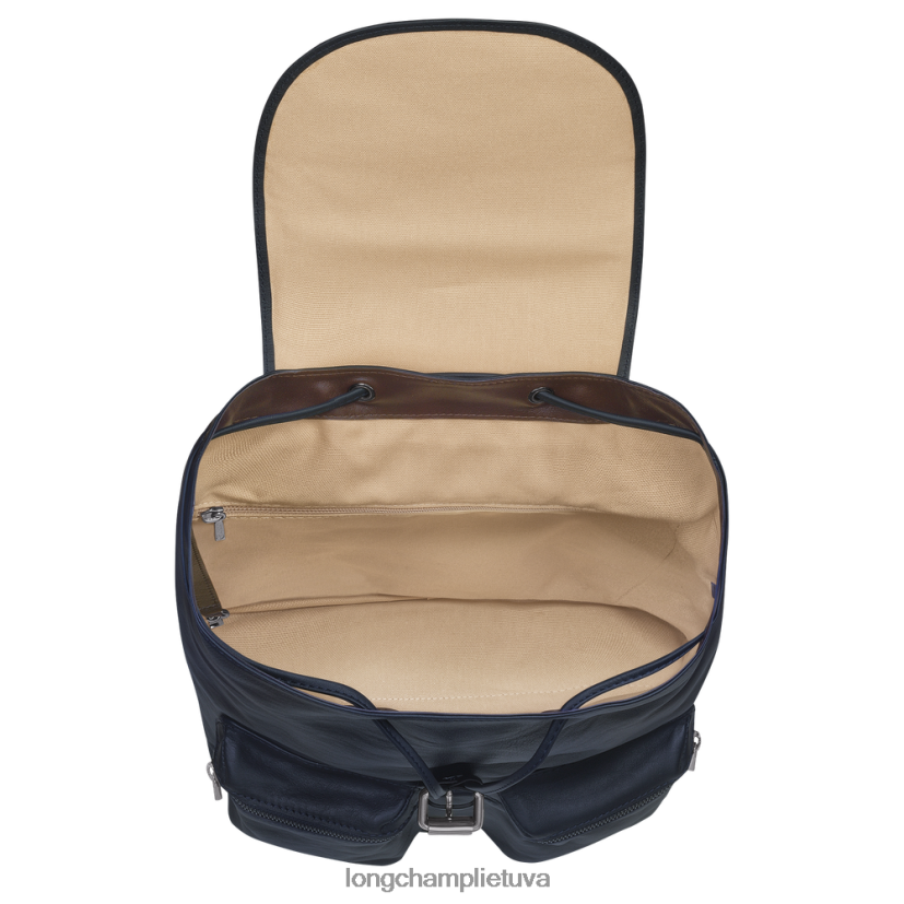 Longchamp 3d kuprinė vidurnakčio mėlyna moterys krepšiai X6B2TB454