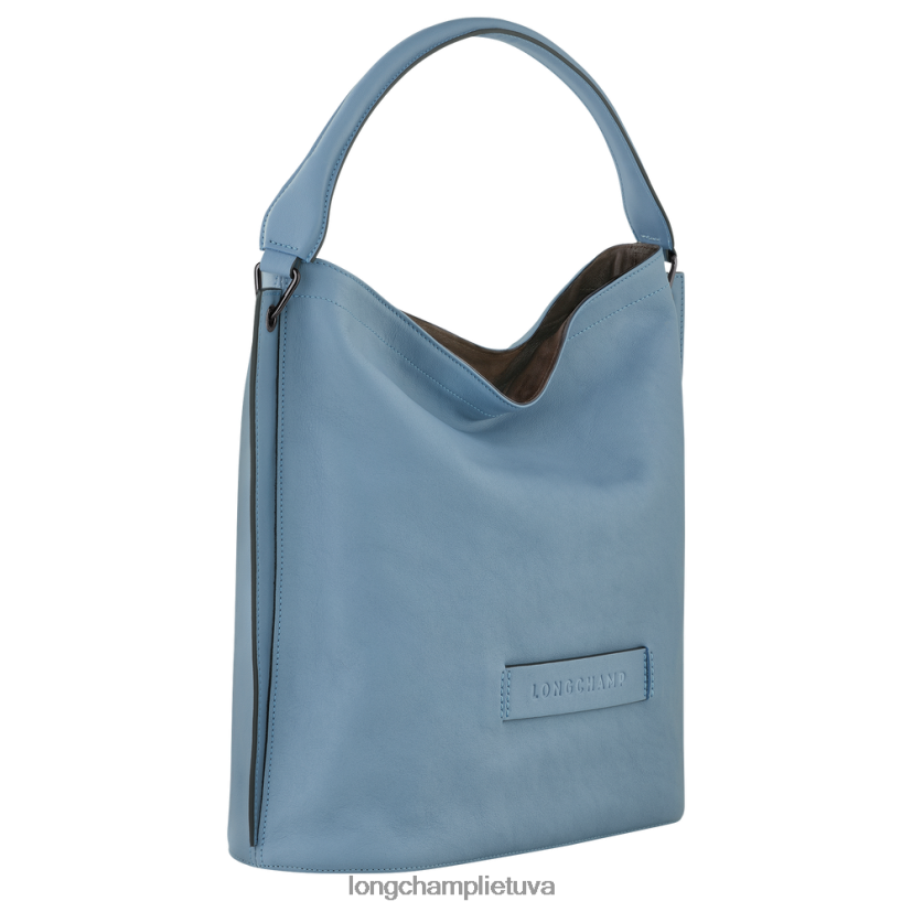 Longchamp 3D valkatų krepšys šiferis moterys krepšiai X6B2TB400