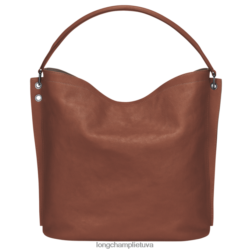 Longchamp 3D valkatų krepšys konjako moterys krepšiai X6B2TB402