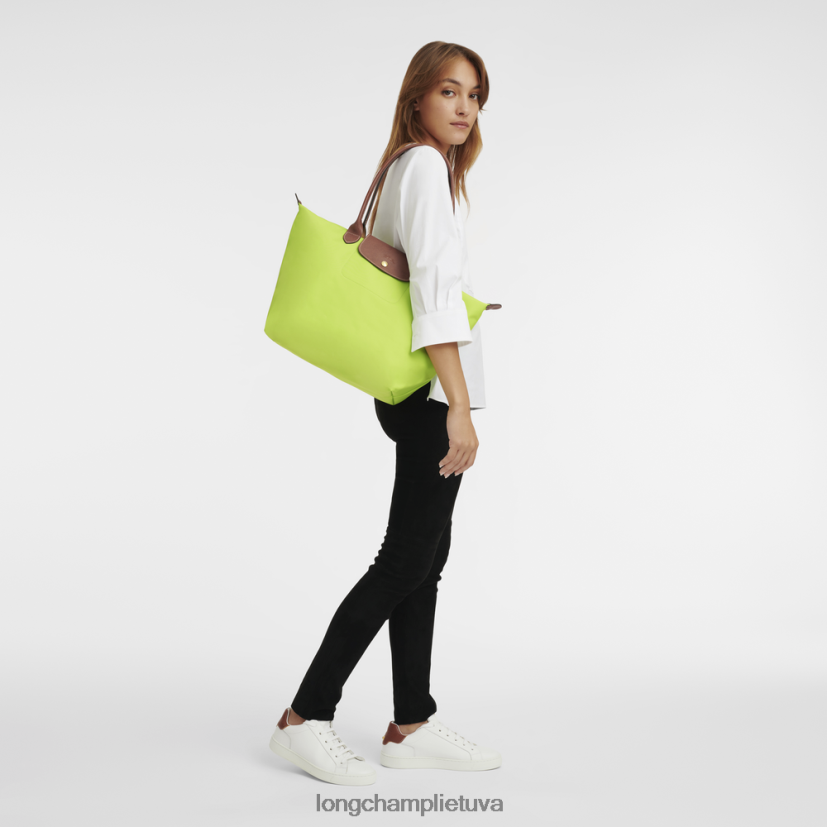 Longchamp Le pliage originalus krepšys žalia šviesa moterys krepšiai X6B2TB415