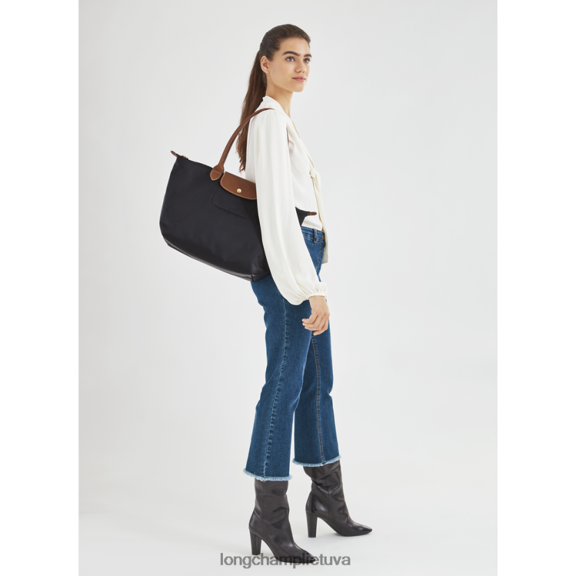 Longchamp Le pliage originalus krepšys juodas moterys krepšiai X6B2TB38