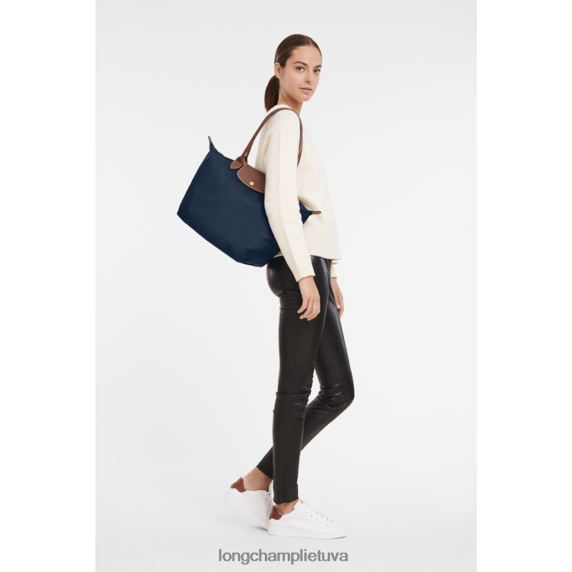 Longchamp Le pliage originalus krepšys karinis jūrų laivynas moterys krepšiai X6B2TB417