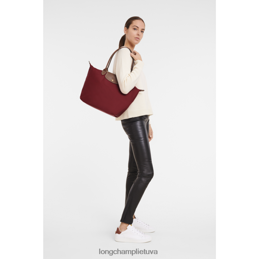 Longchamp Le pliage originalus krepšys raudona moterys krepšiai X6B2TB416