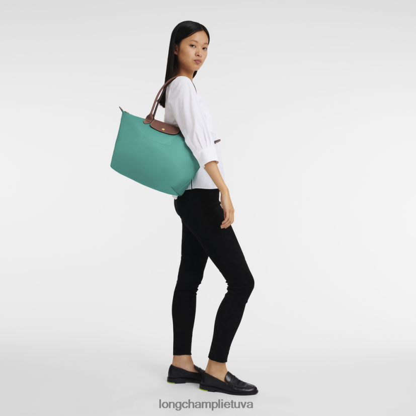 Longchamp Le pliage originalus krepšys turkis moterys krepšiai X6B2TB418