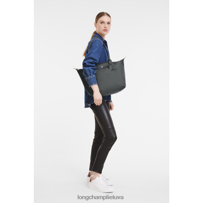 Longchamp le pliage žalias krepšys grafitas moterys krepšiai X6B2TB405