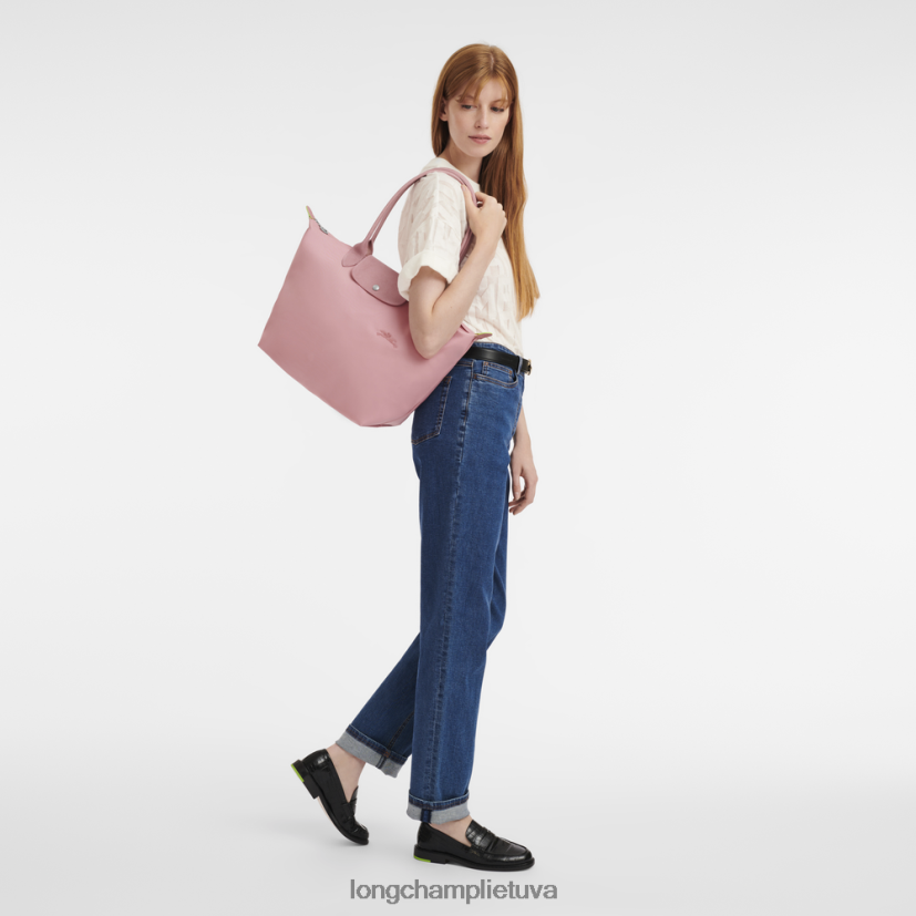 Longchamp le pliage žalias krepšys žiedlapis rožinis moterys krepšiai X6B2TB408