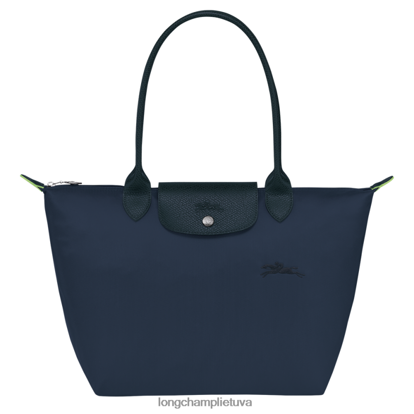 Longchamp le pliage žalias krepšys karinis jūrų laivynas moterys krepšiai X6B2TB412
