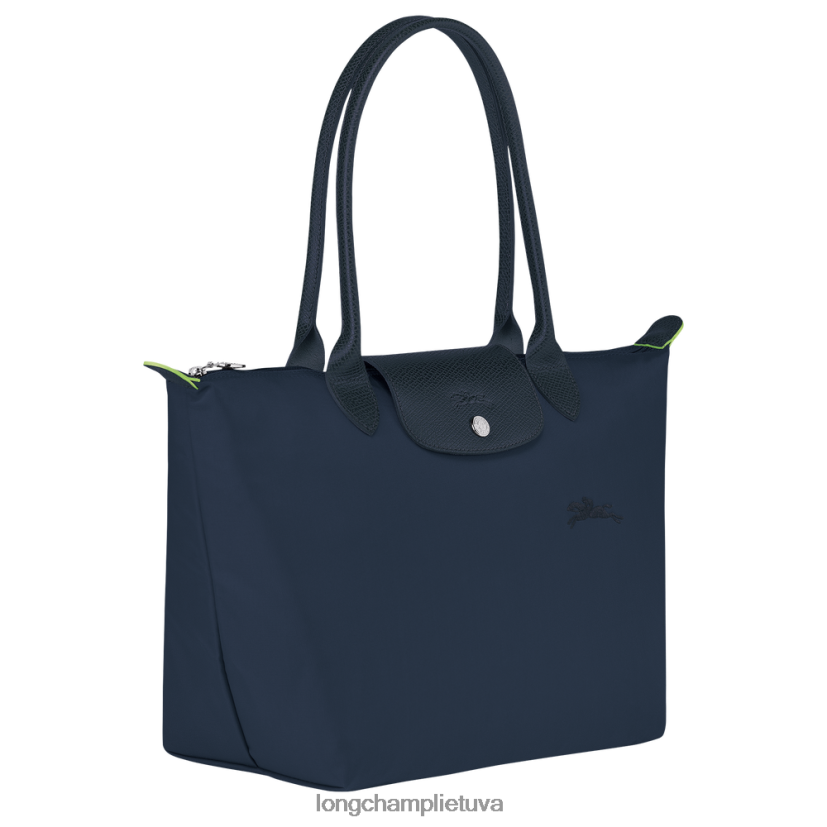 Longchamp le pliage žalias krepšys karinis jūrų laivynas moterys krepšiai X6B2TB412