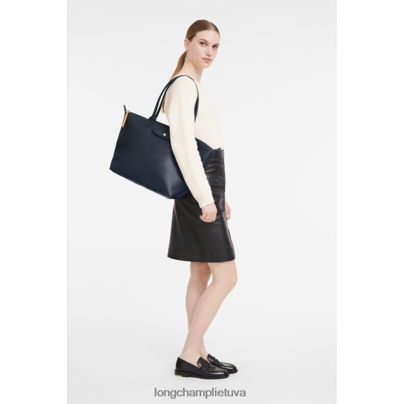 Longchamp le pliage city krepšys karinis jūrų laivynas moterys krepšiai X6B2TB351