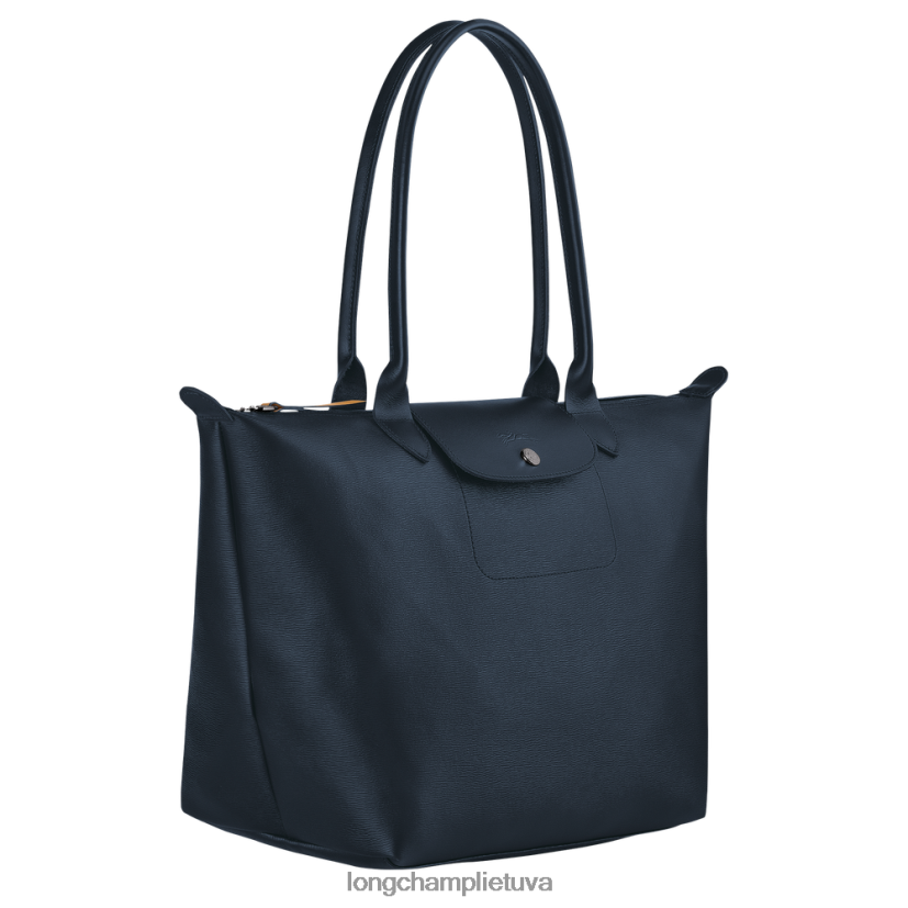 Longchamp le pliage city krepšys karinis jūrų laivynas moterys krepšiai X6B2TB351