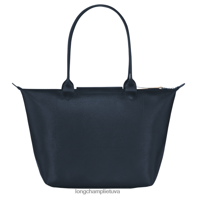 Longchamp le pliage city krepšys karinis jūrų laivynas moterys krepšiai X6B2TB351
