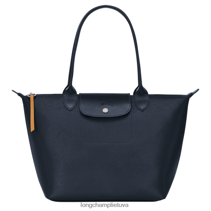 Longchamp le pliage city krepšys karinis jūrų laivynas moterys krepšiai X6B2TB355