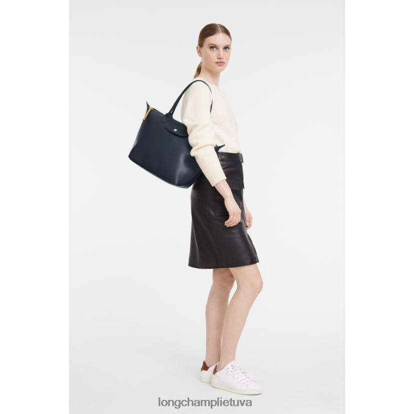 Longchamp le pliage city krepšys karinis jūrų laivynas moterys krepšiai X6B2TB355