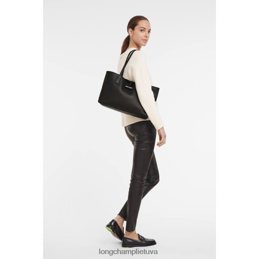 Longchamp roseau esminis krepšys juodas moterys krepšiai X6B2TB360