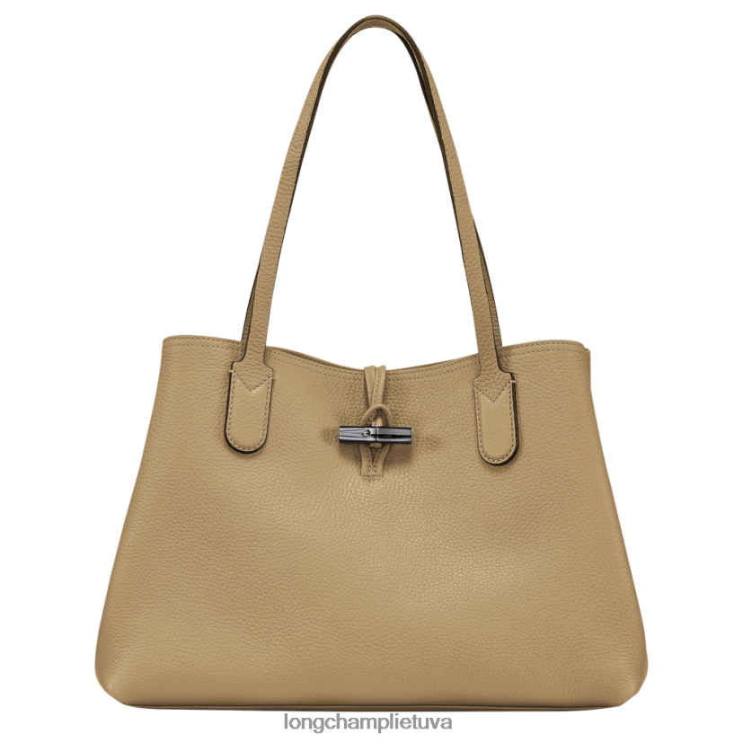 Longchamp roseau esminis krepšys smėlio spalvos moterys krepšiai X6B2TB361