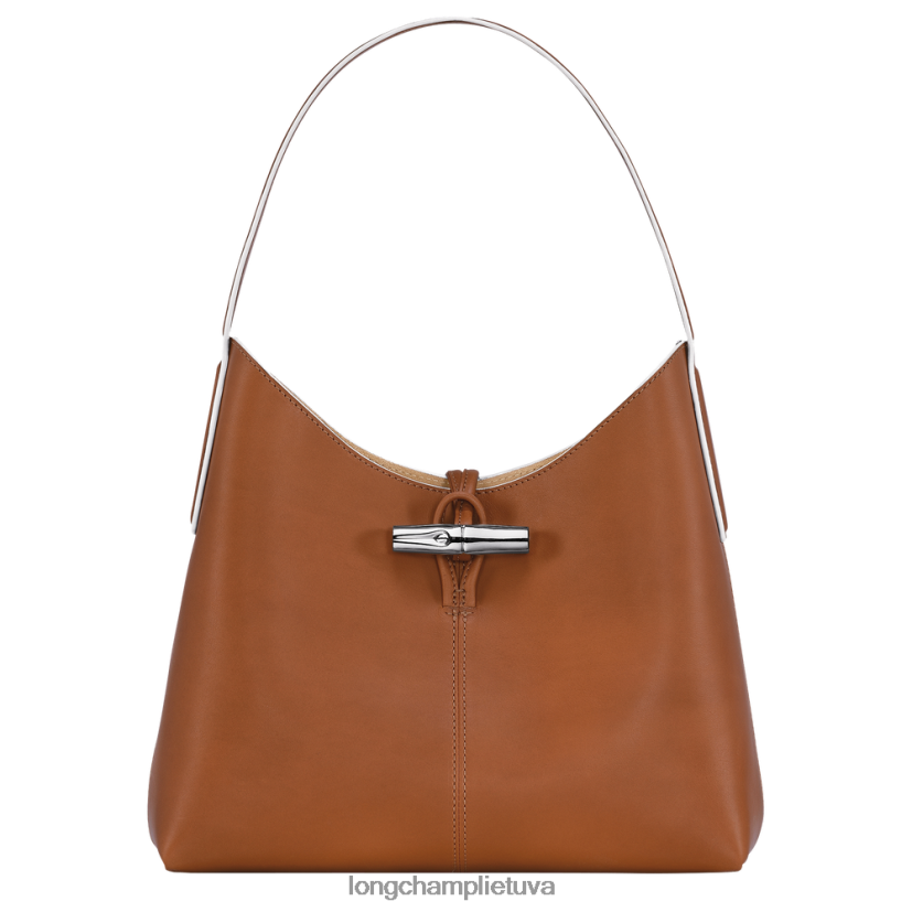 Longchamp roseau valkatų krepšys konjako moterys krepšiai X6B2TB382