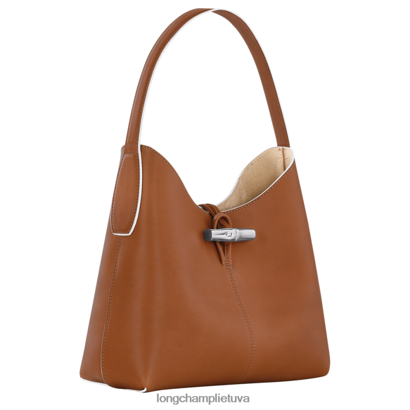 Longchamp roseau valkatų krepšys konjako moterys krepšiai X6B2TB382
