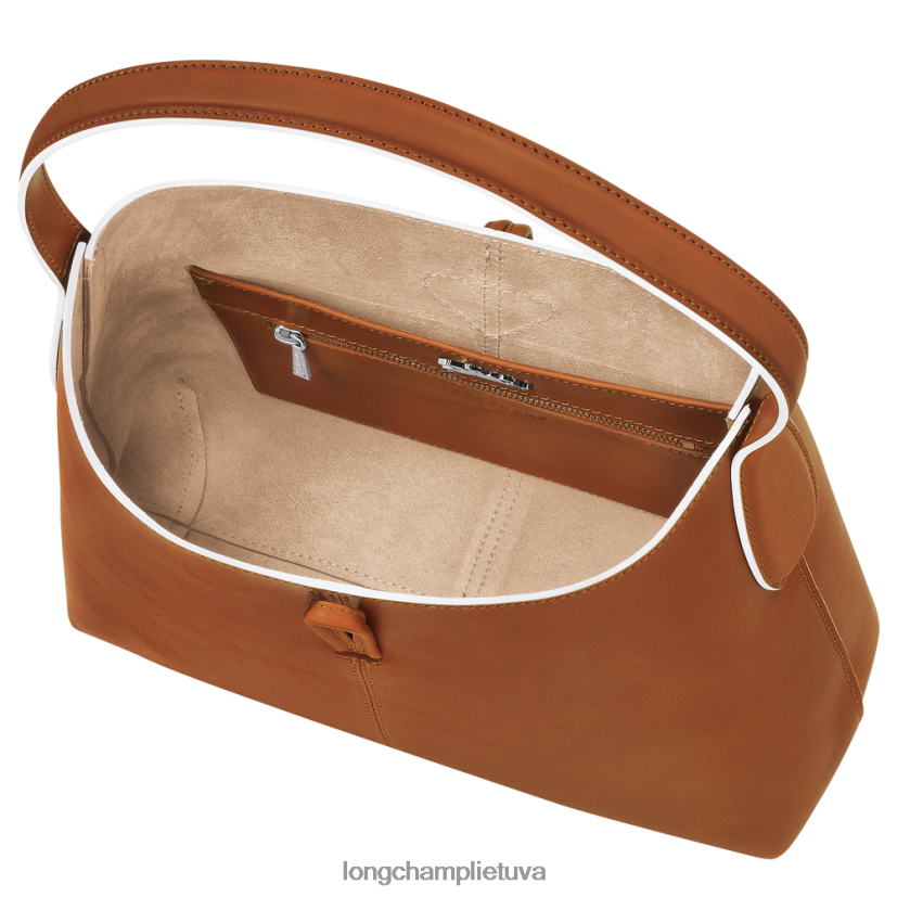 Longchamp roseau valkatų krepšys konjako moterys krepšiai X6B2TB382