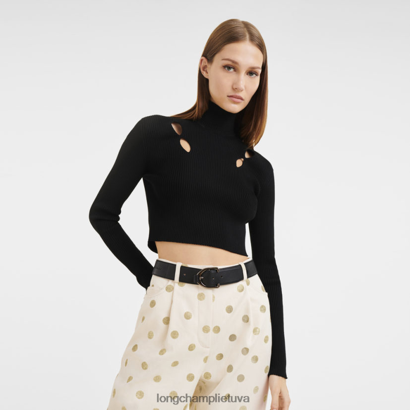 Longchamp 3d diržas juodas moterys priedai X6B2TB947